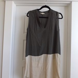 Wishlist Two Tone Gray Cream Sleeveless Dress